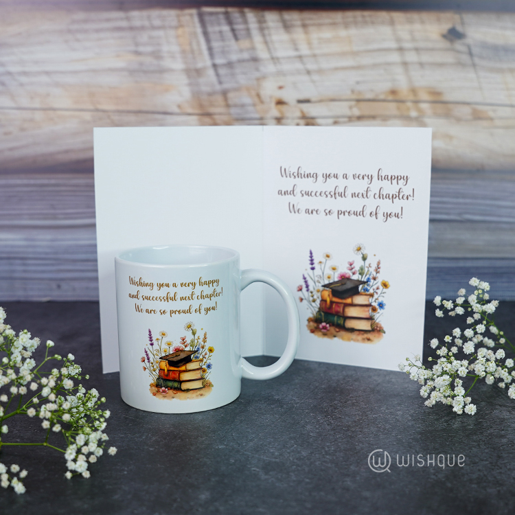 Congratulations Graduation Greeting Card & Printed Mug For Her