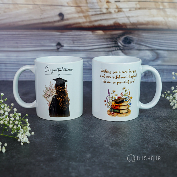 Congratulations Graduation Greeting Card & Printed Mug For Her