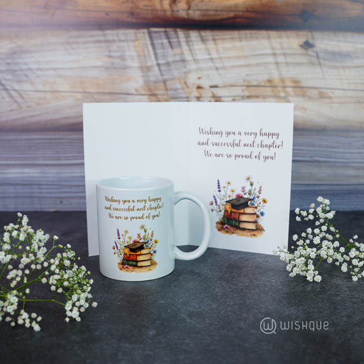 Congratulations Graduation Greeting Card & Printed Mug For Her
