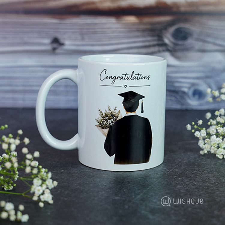 Congratulations Graduation Greeting Card & Printed Mug For Him
