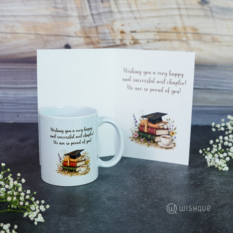 Congratulations Graduation Greeting Card & Printed Mug For Him