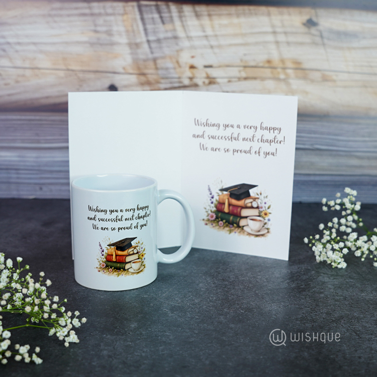 Congratulations Graduation Greeting Card & Printed Mug For Him
