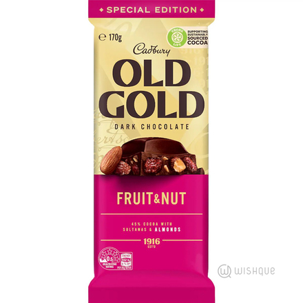 Cadbury Old Gold Dark Chocolate Fruit & Nut 170g