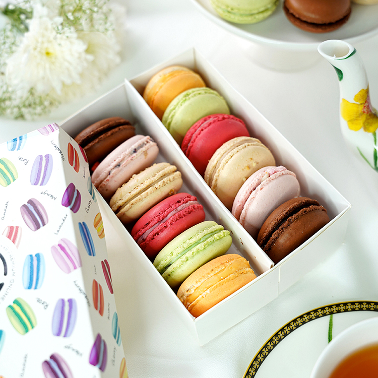 Summer Bloom French Macaron Collection Box of 12
