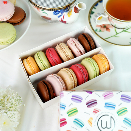 Summer Bloom French Macaron Collection Box of 12