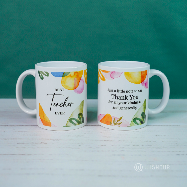 Best Teacher Ever Printed Mug
