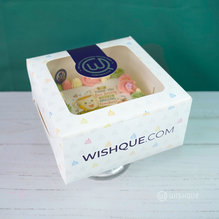 A Sweet Thank You for Teacher Ribbon Cake