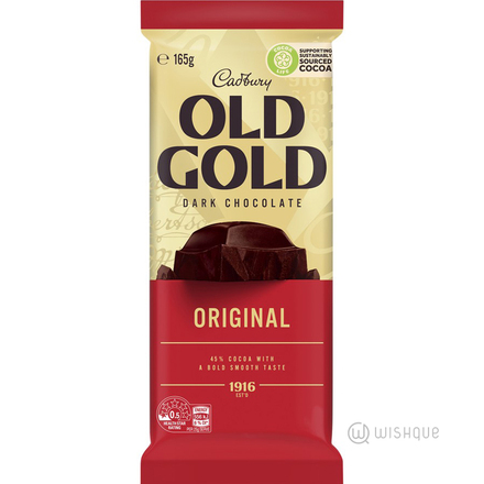Cadbury Old Gold Original Dark Chocolate Block 165g