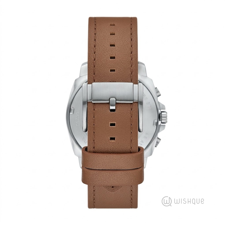 Fossil Privateer 45mm Chronograph Brown Leather Watch BQM2819