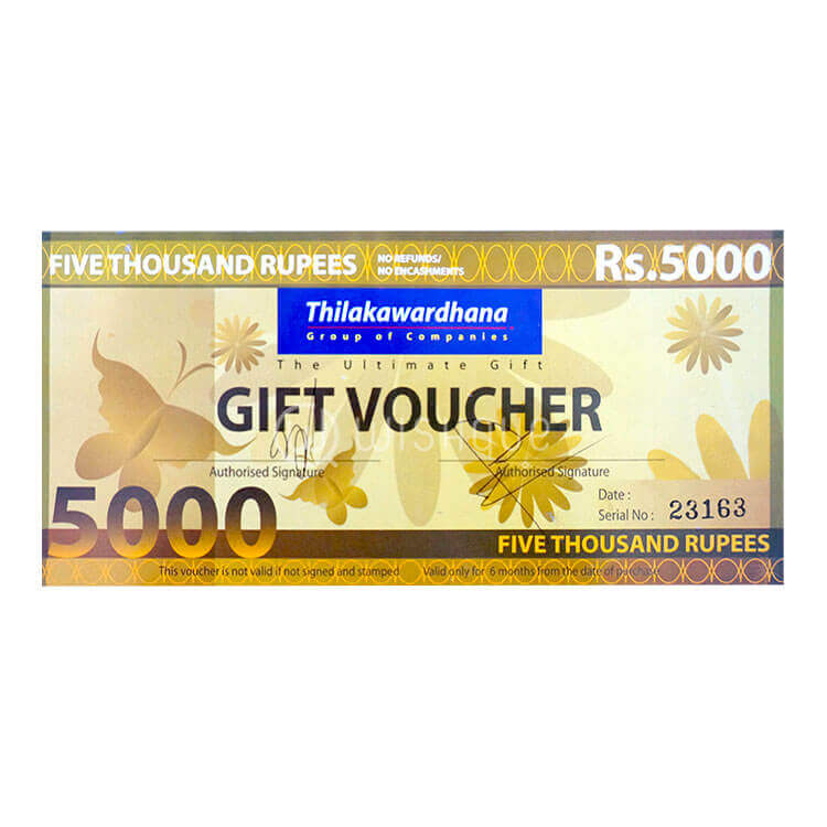 Thilakawardhana Gift Voucher Wishque Sri Lanka's Premium Online