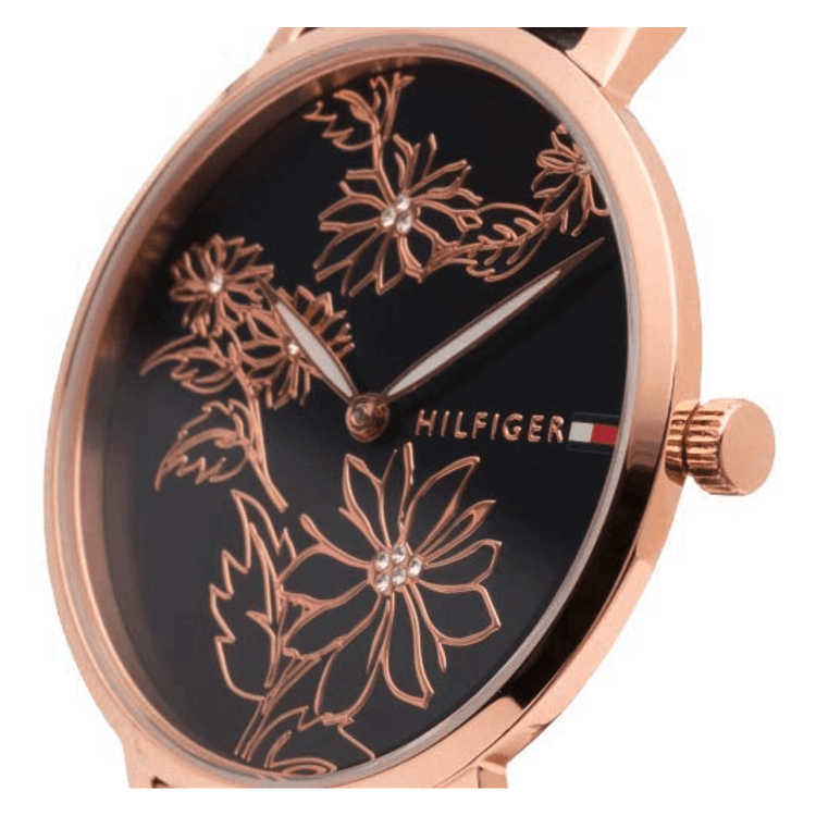 Tommy Hilfiger Women's Gold Quartz Watch Blue 1781918 Wishque Sri