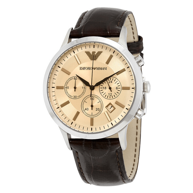 Emporio Armani Men's AR2433 Dress Brown Leather Watch