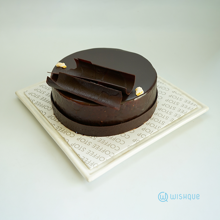 Dark Chocolate Salted Caramel Fudge Cake