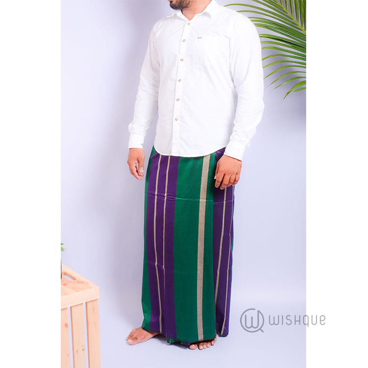 Multi Colored Handloom Sarong Design 1 Wishque Sri Lanka's Premium