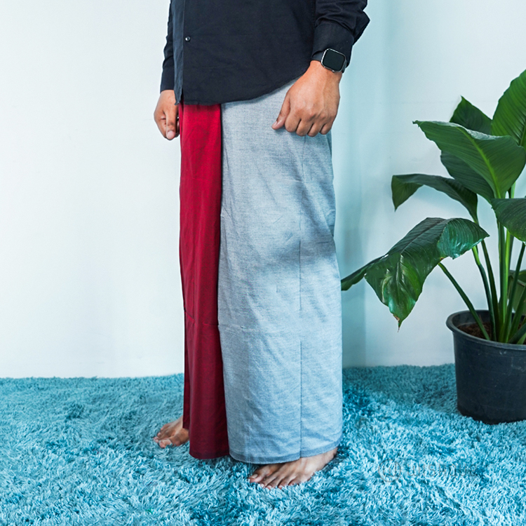 Red & Grey Handloom Sarong
