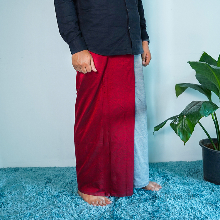 Red & Grey Handloom Sarong