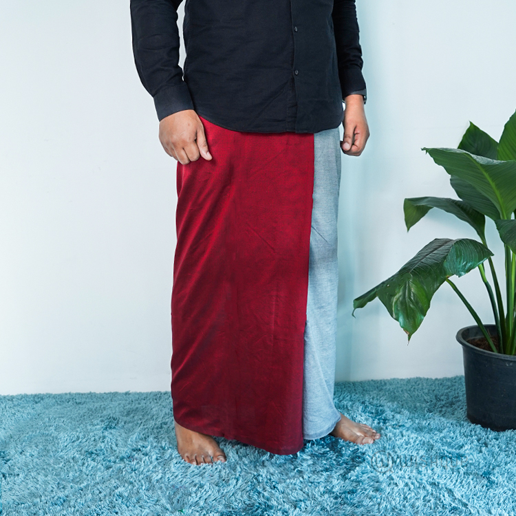 Red & Grey Handloom Sarong