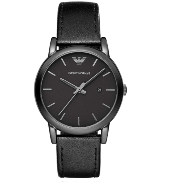 Emporio Armani Men's AR1732 Dress Black Leather Watch