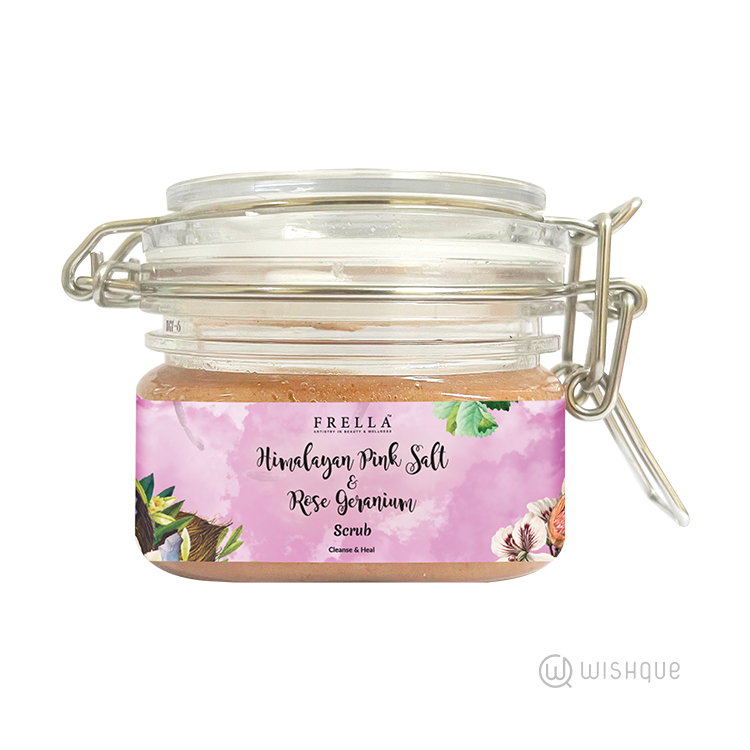 Frella Himalayan Pink Salt & Rose Geranium Scrub