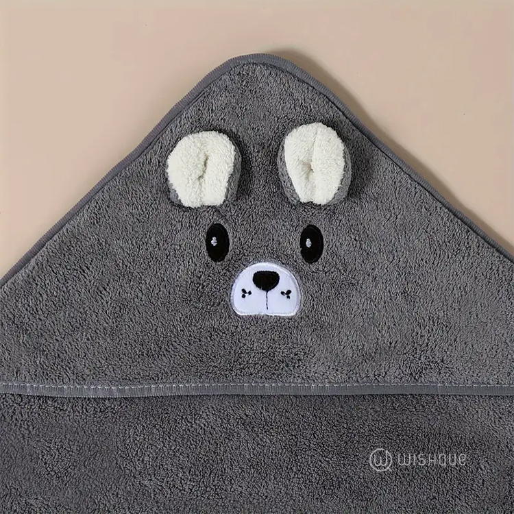 Organic Bamboo Cotton Baby Hooded Towel-koala Bear