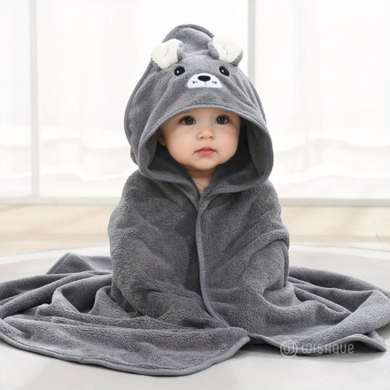 Organic Bamboo Cotton Baby Hooded Towel-koala Bear