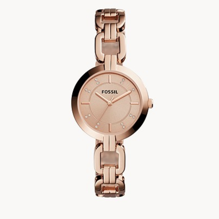 Fossil Kerrigan Three-Hand Rose Gold-Tone Stainless Steel Ladies Watch BQW3206