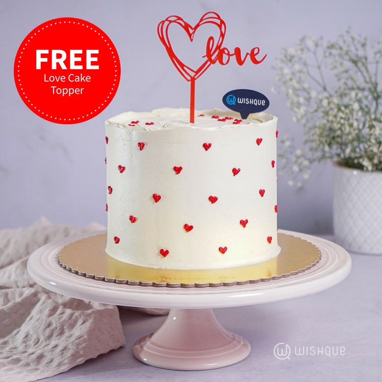 Love Hearts Redvelvet Cake