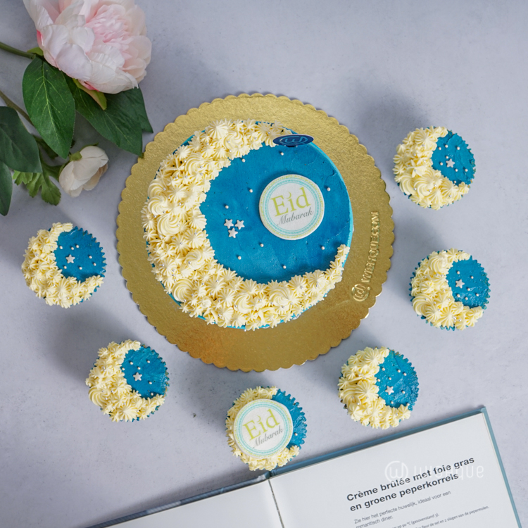 Eid White Chocolate Vanilla Cupcake Box of 6