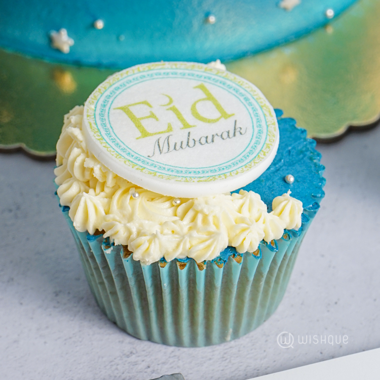 Eid White Chocolate Vanilla Cupcake Box of 6